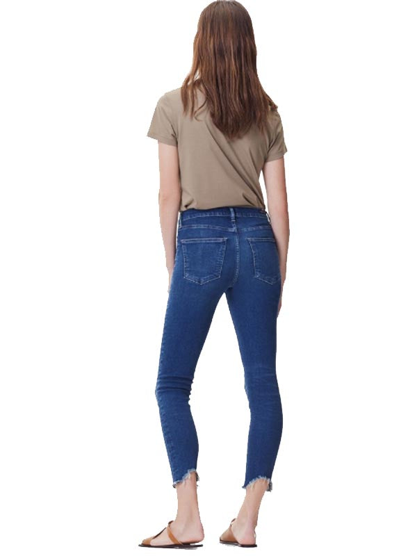 Rocket Crop High Rise Skinny in Frequency