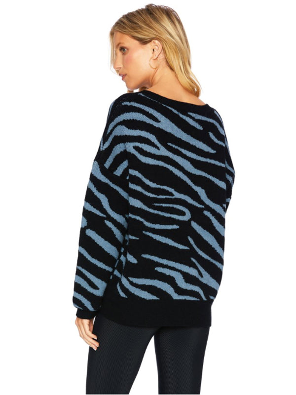 Joey Sweater Slate Zebra